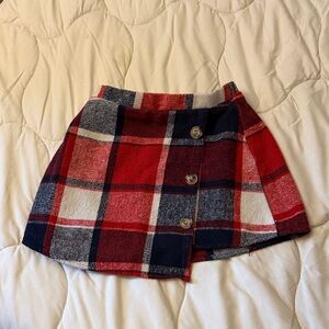 SHEIN Red and Blue Plaid Skirt